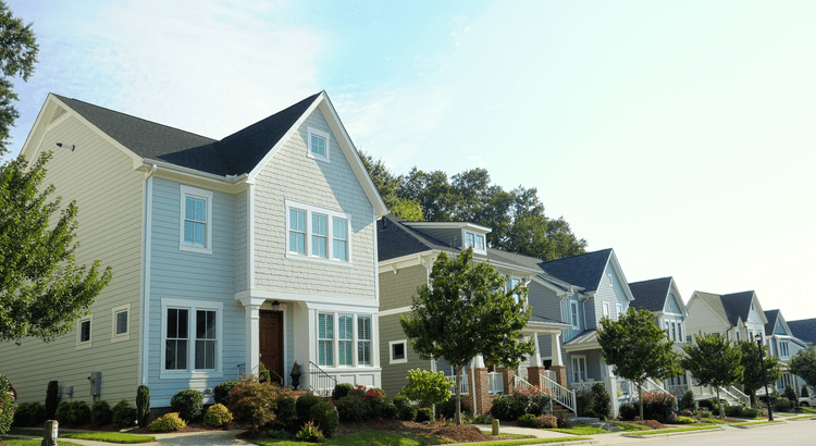 Homes on a street